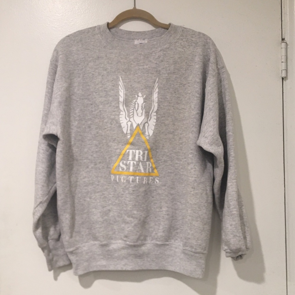 Vintage heather grey tristar pictures sweatshirt